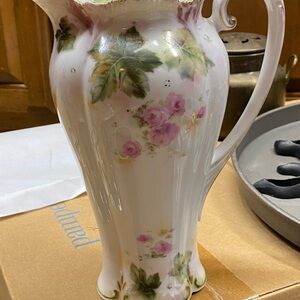 Floral Porcelain Pitcher